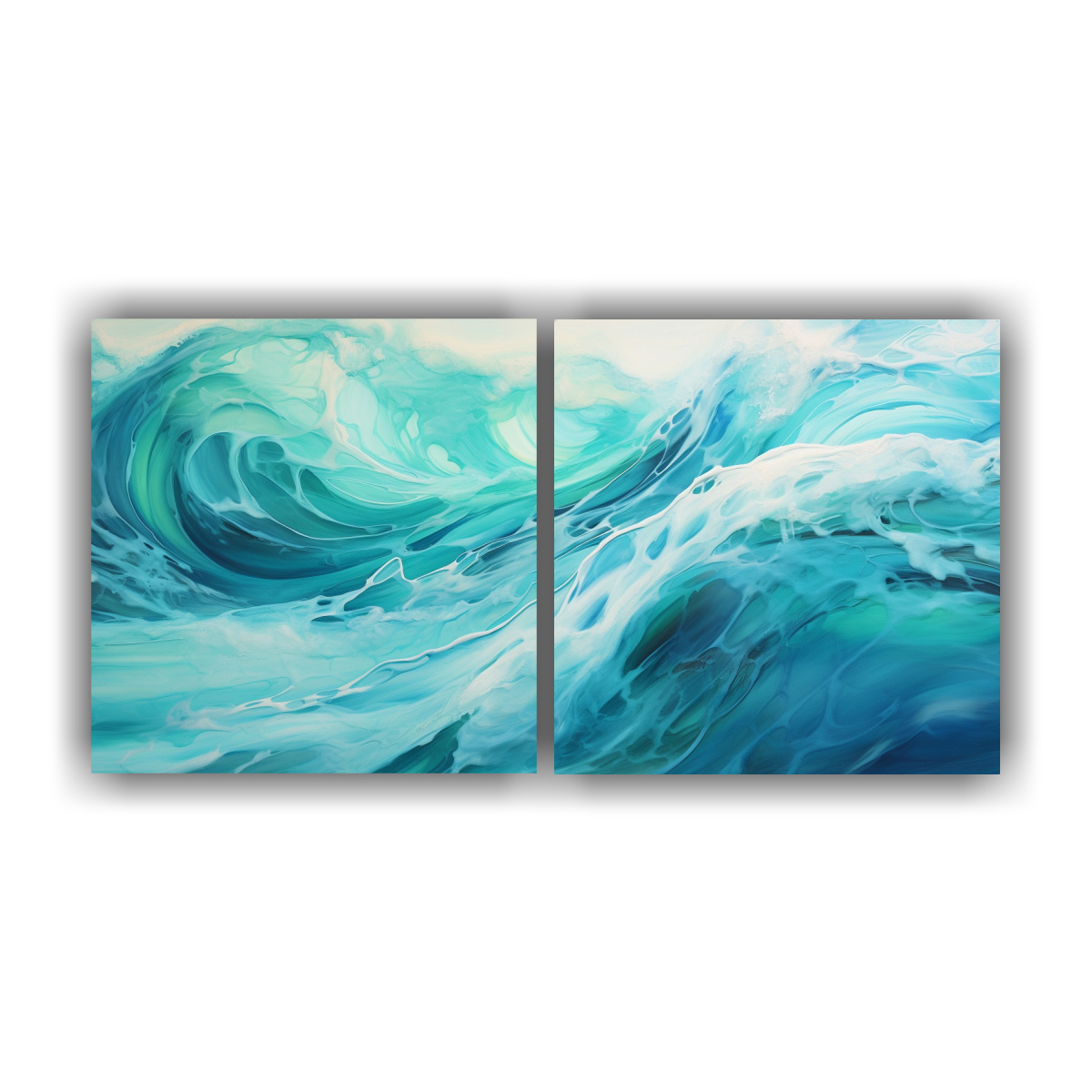 PINTURAS CREATIVAS ESTÉTICAS DE DOS LIENZOS DE 60X30 CM - 1