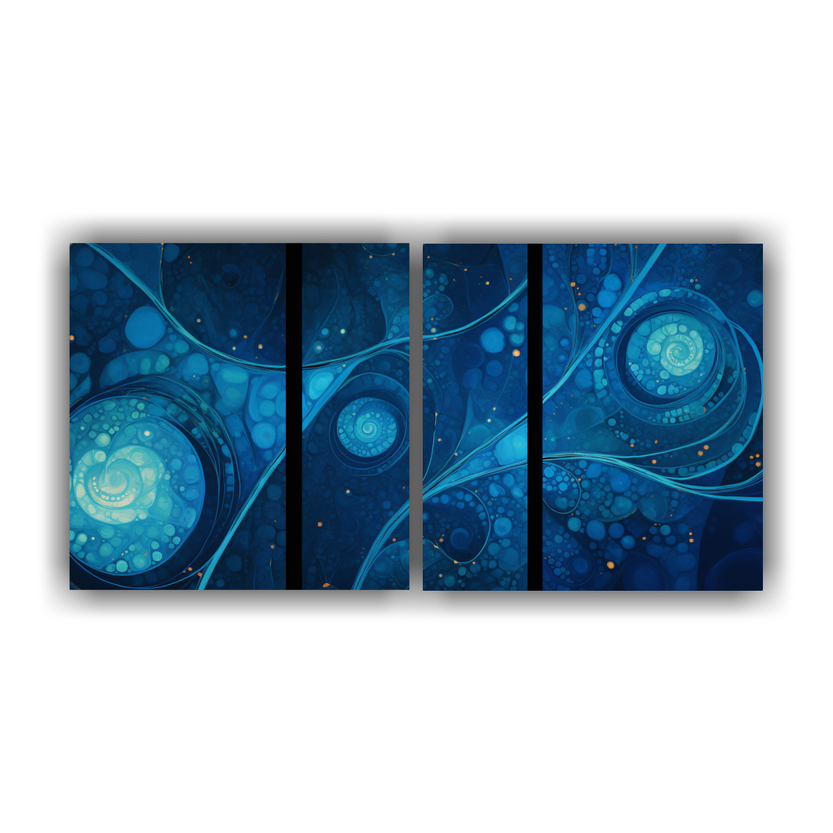 ARTES DE PARED ESTILO GALERÍA PATRONES CÓSMICOS 80X40 CM - 1