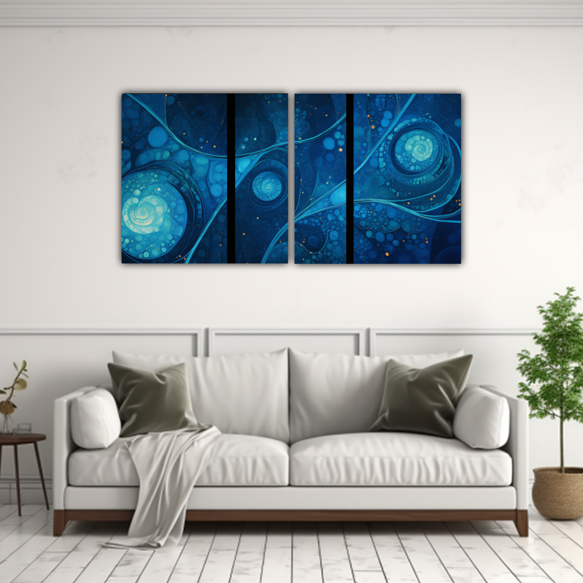 ARTES DE PARED ESTILO GALERÍA PATRONES CÓSMICOS 80X40 CM - 2