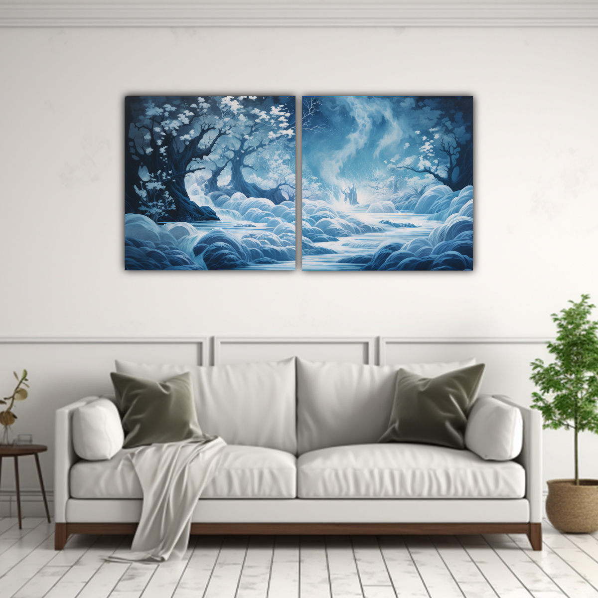 PINTURA DECORATIVA DE LA BELLEZA ABSTRACTA DE UNA 140X70 CM - 2