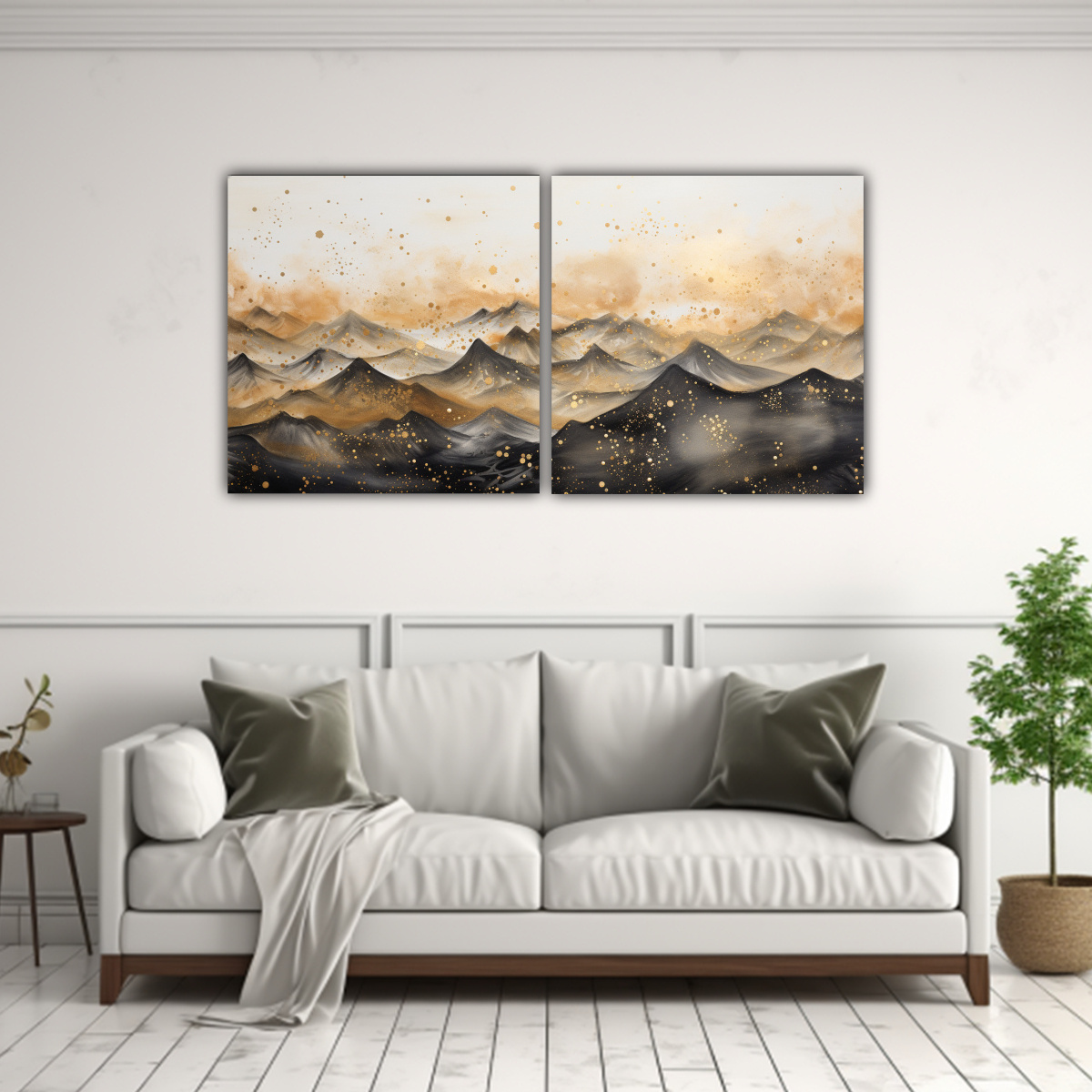 CUADRO DE PAISAJE DE MONTAÑA DURADERO CON ESTILO 60X30 CM - 2
