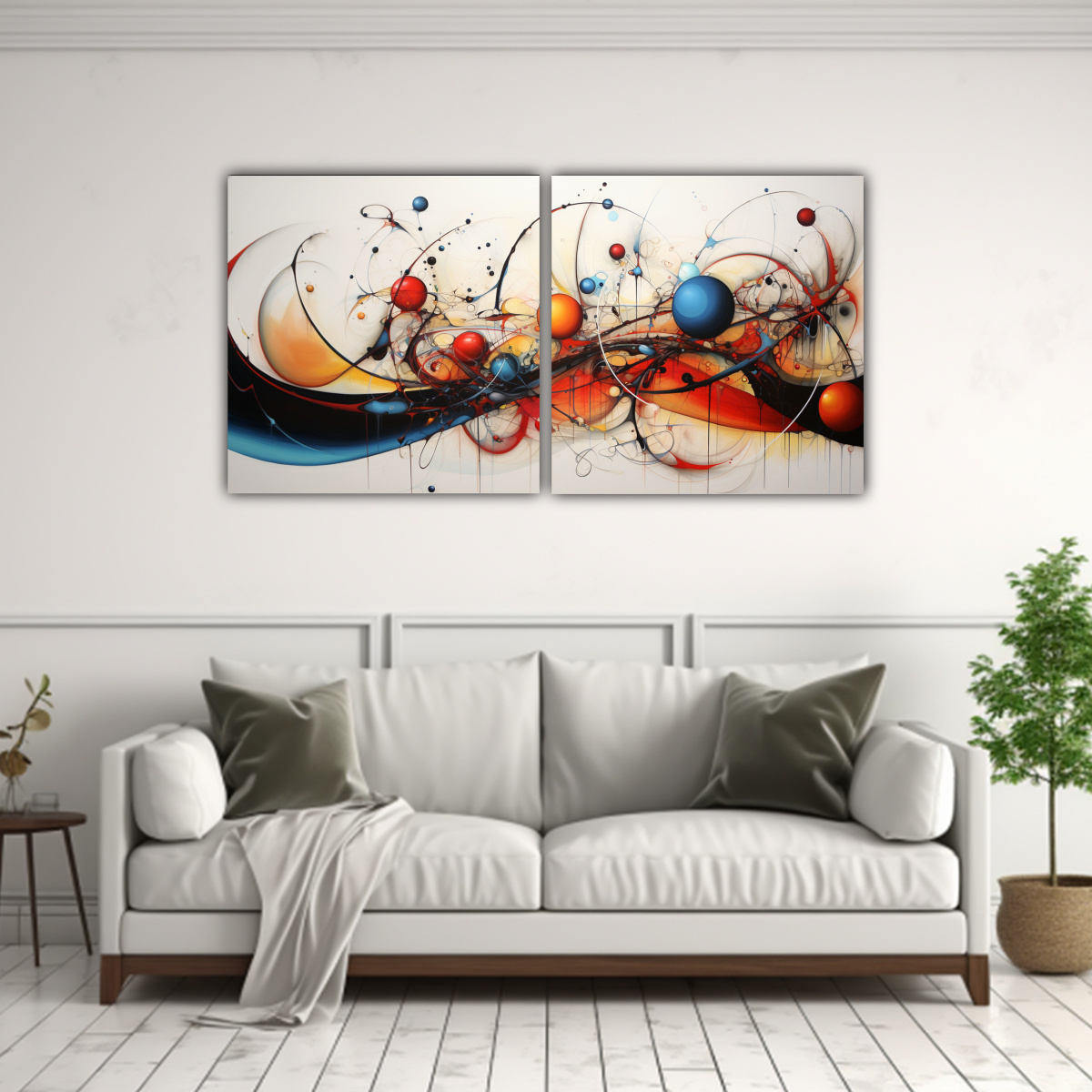 DOS COMPOSICIONES PATRÓN INTENSO: VENTA DE 80X40 CM - 2