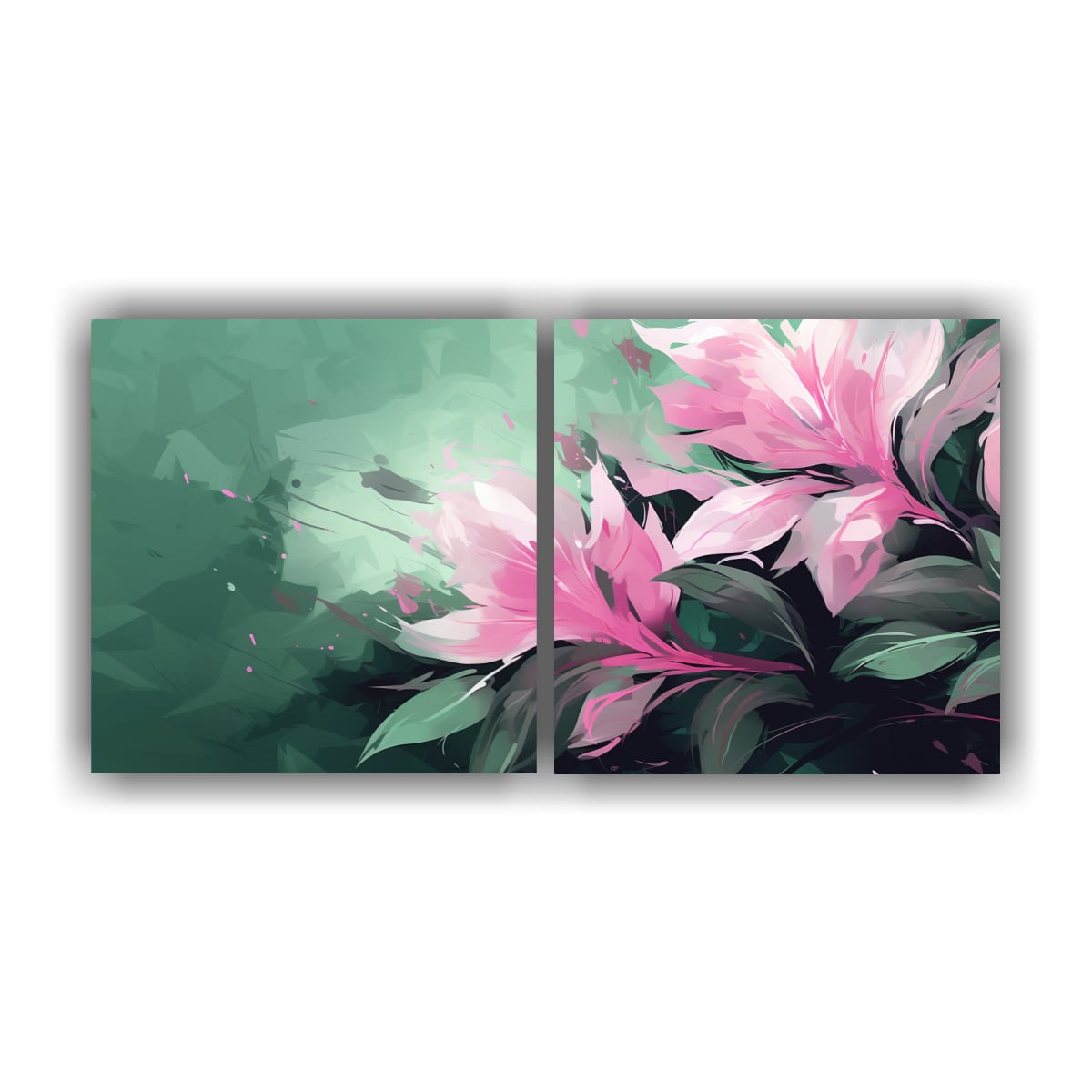 ARTE DE PARED PATRON INTENSO PARA COCINA EN VERDE 120X60 CM - 1