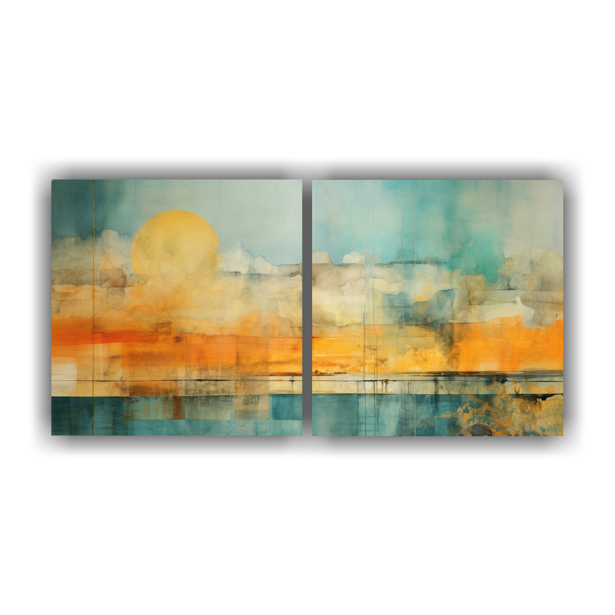 CUADRO DE PARED CON TEMÁTICA DE SIMETRÍA EN 60X30 CM - 1