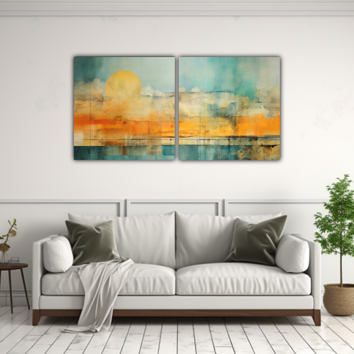CUADRO DE PARED CON TEMÁTICA DE SIMETRÍA EN 60X30 CM - 2