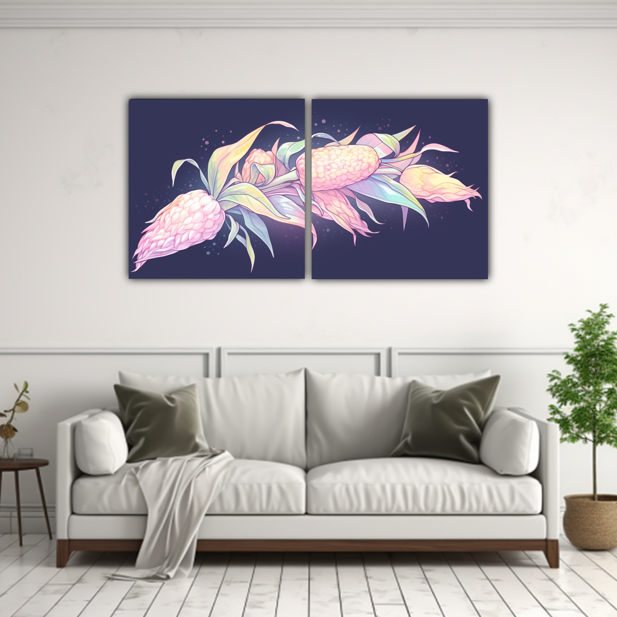 CUADROS DECORATIVOS ARMONÍA CROMÁTICA A MAÍZ 140X70 CM - 2