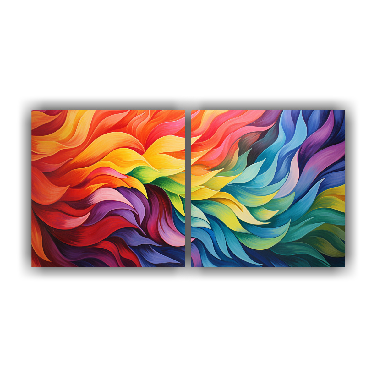 CUADROS ABSTRACTOS DE COLORES PARA DORMITORIO CON 120X60 CM - 1