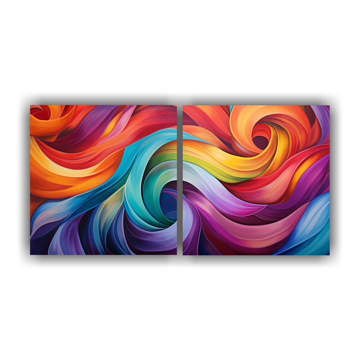 CUADROS ACUARELA ESCENARIO WHIRLING ABSTRACTO CON 160X80 CM - 1