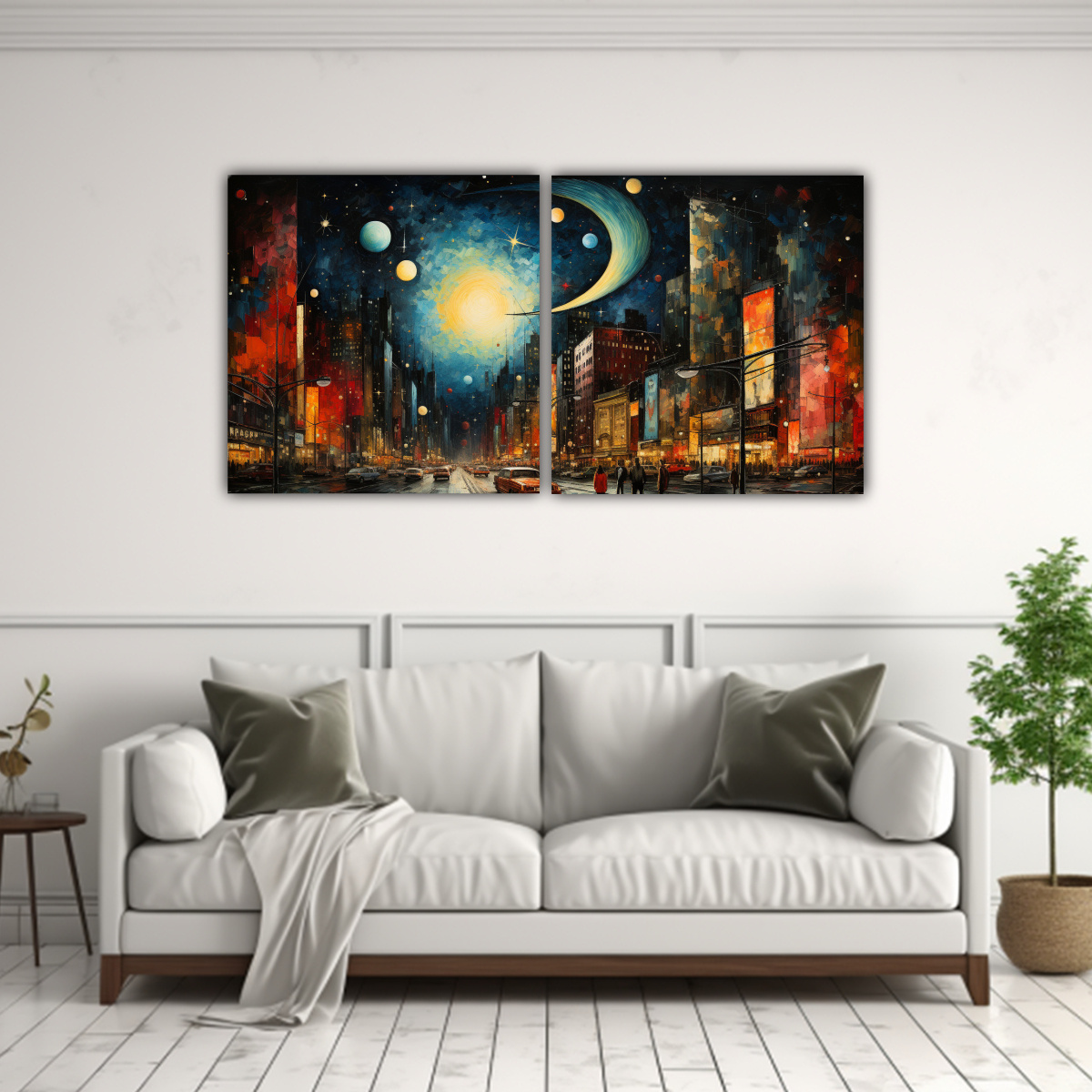 CUADRO DECORATIVO ESTILO WASSILY KANDINSKY 160X80 CM - 2