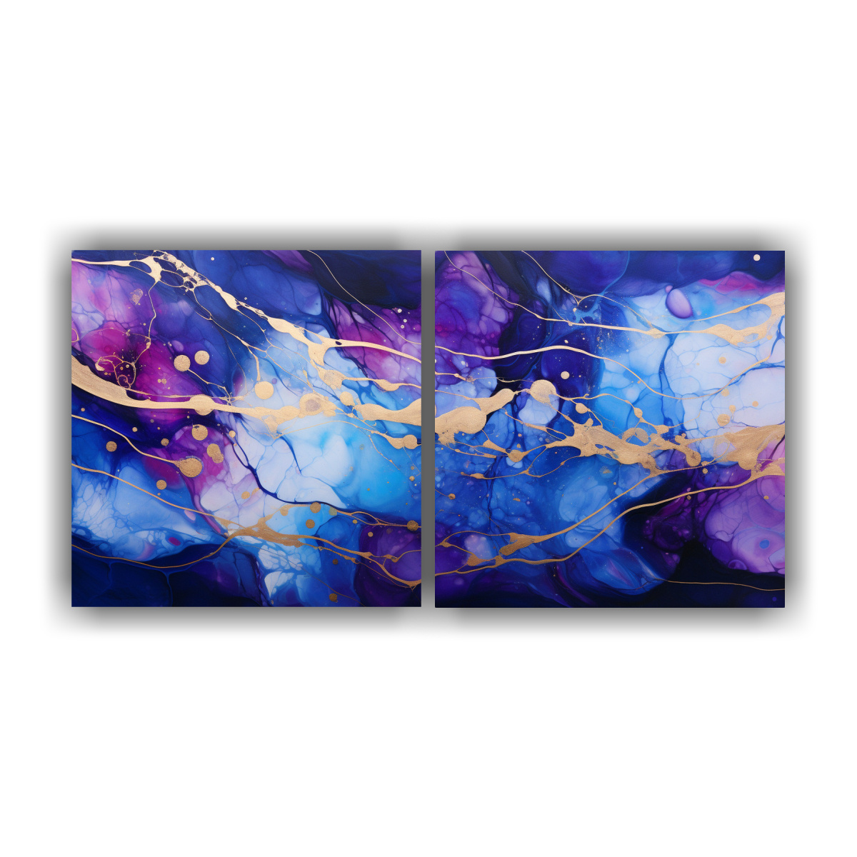 PINTURA MODERNA ORIGINAL DE MÁRMOL AZUL Y 120X60 CM