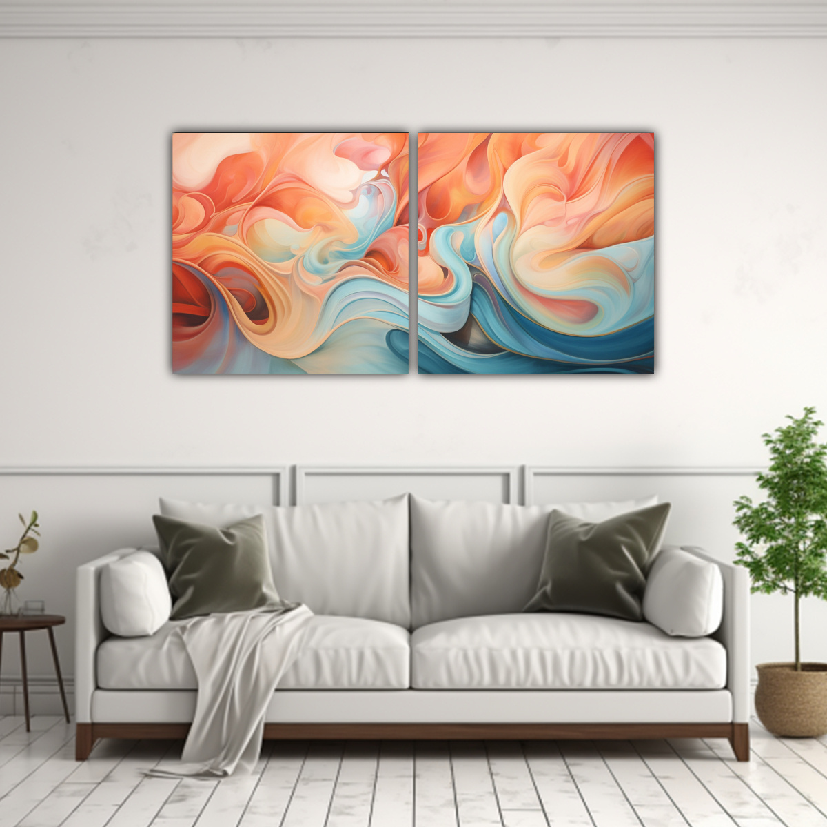 ARTES DE PARED ABSTRACTAS VISION SUSURRANTE EN 80X40 CM - 2