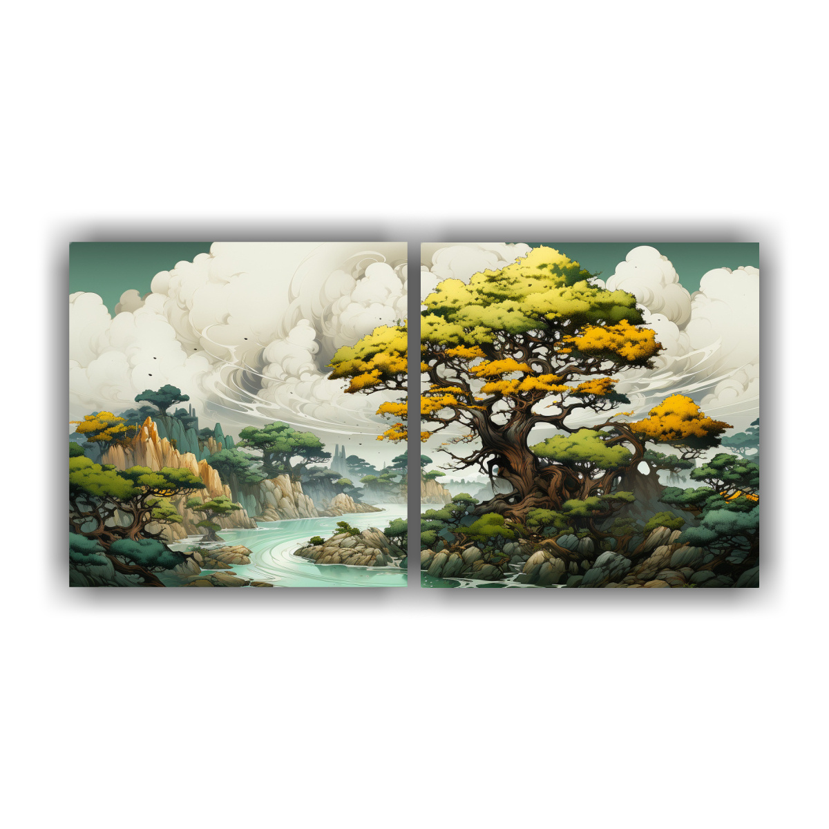 CUADRO JUVENIL LIENZOS MODERNOS DE UN ÁRBOL DE 160X80 CM - 1