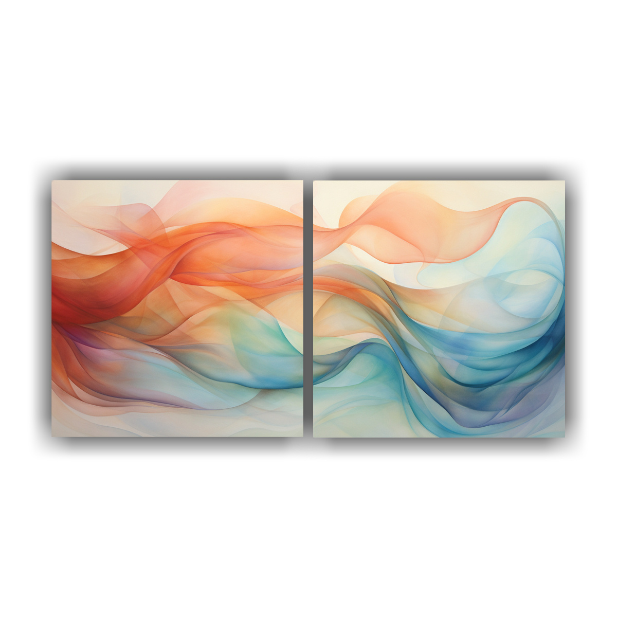 PINTURA DECORATIVA CON PATRONES ABSTRACTOS DE 140X70 CM - 1