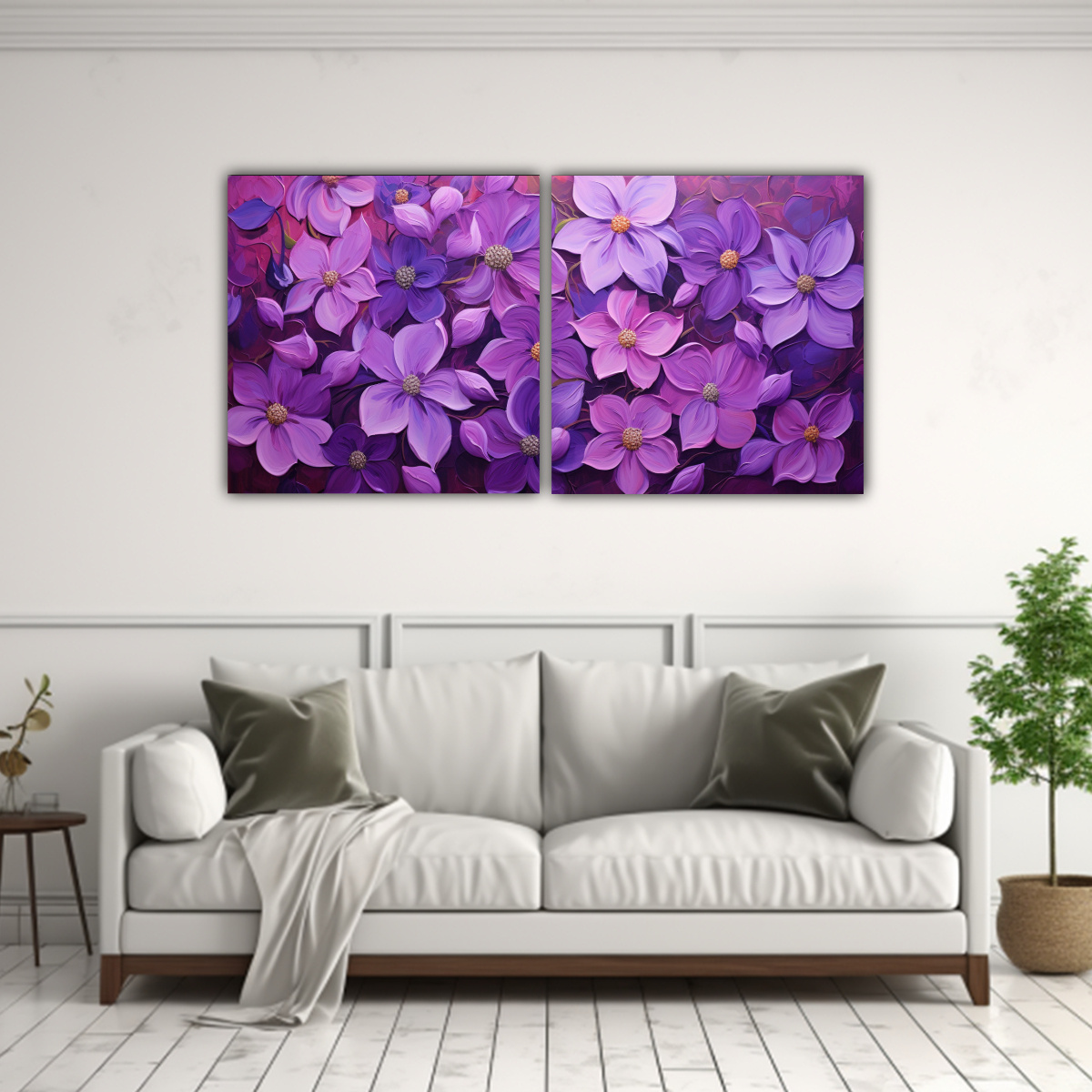 LIENZOS ADORNO A PURPLE AND MAGENTA COLORES 140X70 CM - 2