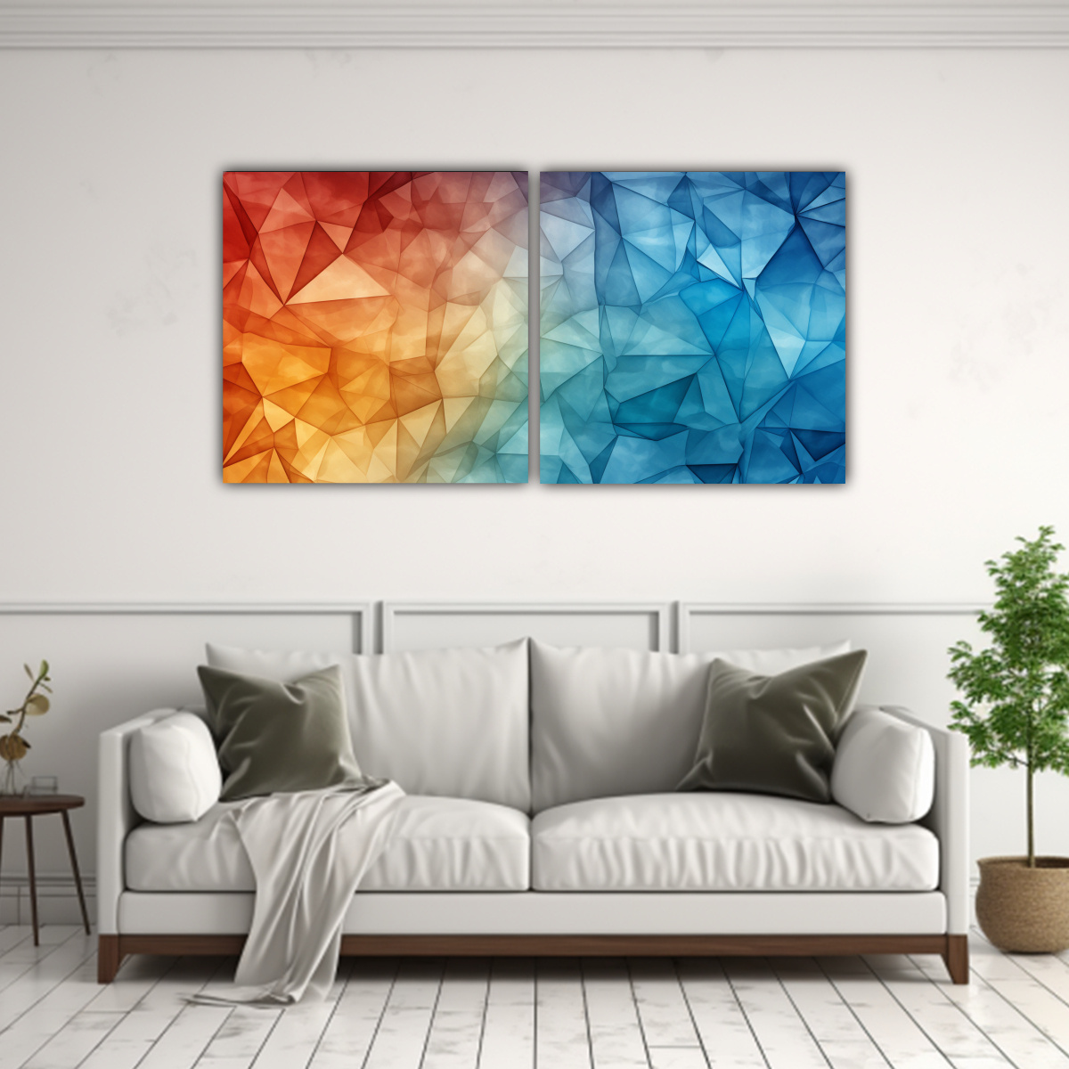 PINTURA ABSTRACTA CON COMPOSICIÓN DE ESTRELLAS Y 160X80 CM - 2