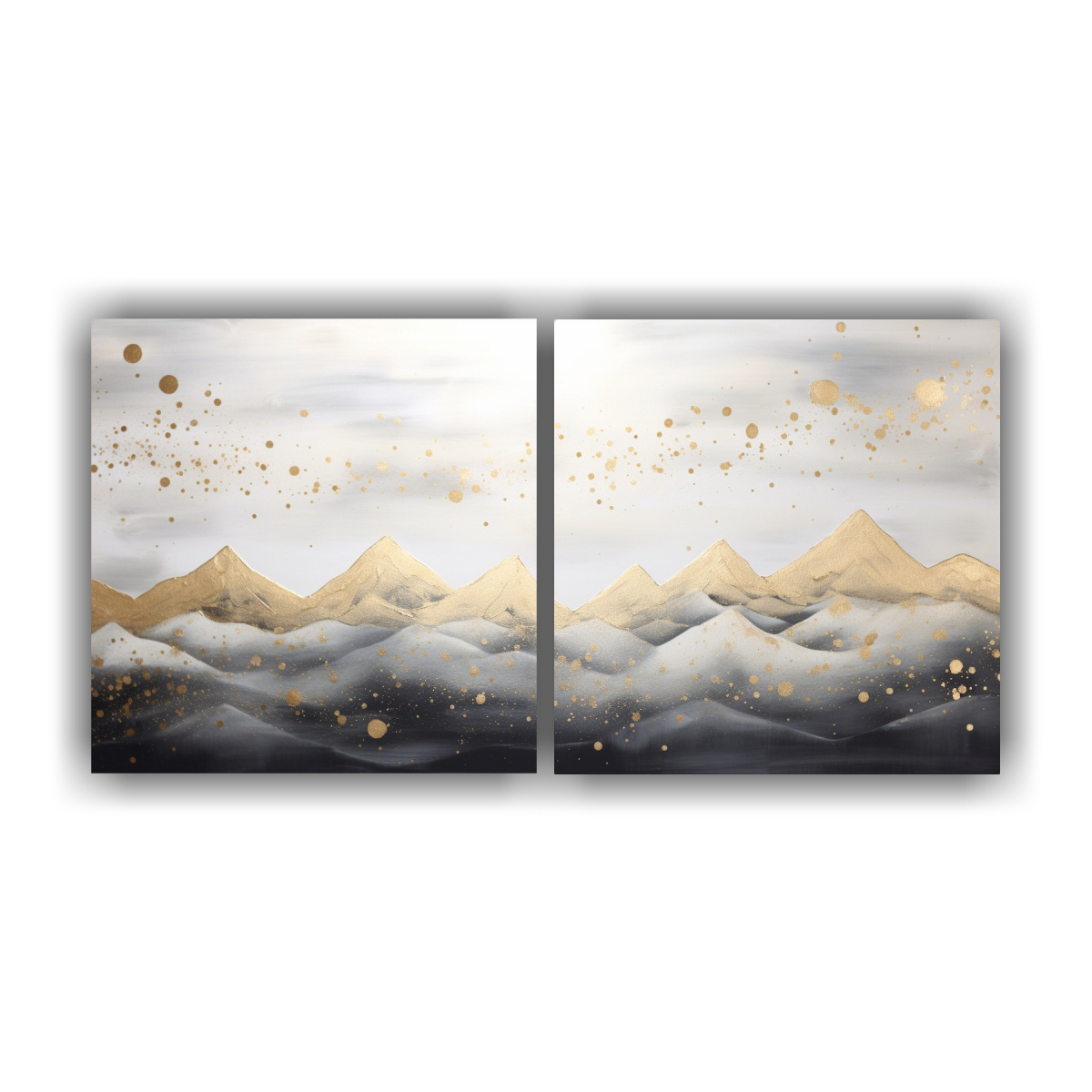 PAISAJE MONTAÑOSO CON UN ELEGANTE ESTILO EN DOS 140X70 CM - 1