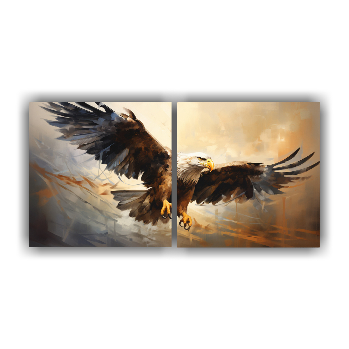 PINTURAS ABSTRACTAS DE NATURALEZA VIVA CON VUELO 120X60 CM - 1