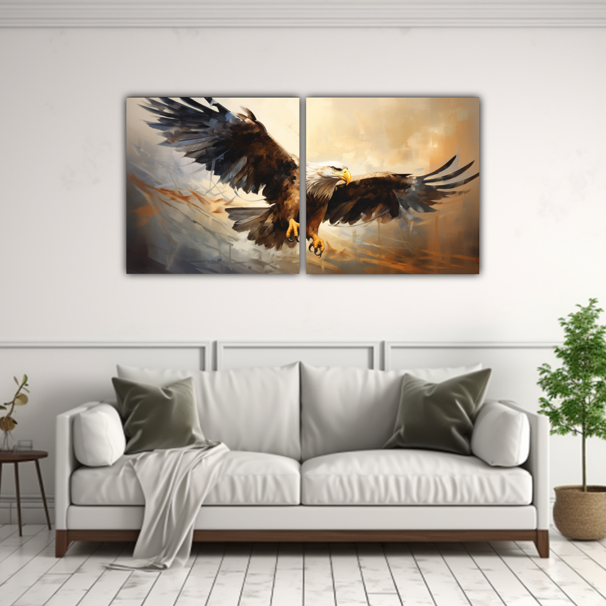 PINTURAS ABSTRACTAS DE NATURALEZA VIVA CON VUELO 120X60 CM - 2