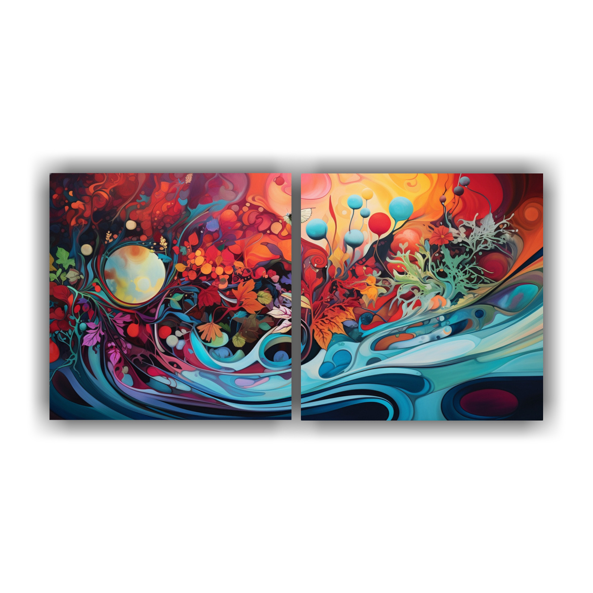 CUADRO DECORATIVO ESTILO ABSTRACTO FUSIÓN DE 120X60 CM - 1