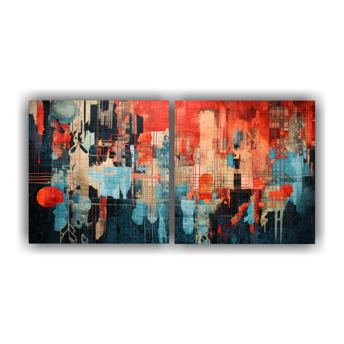 PINTURAS DECORATIVAS DE COMPOSICIONES ACUARELA 40X20 CM - 1