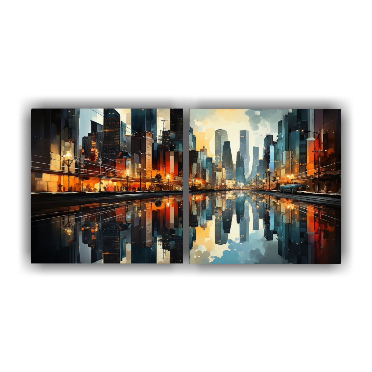 CUADRO DECORATIVO VISUAL DE UNA CIUDAD 40X20 CM - 1