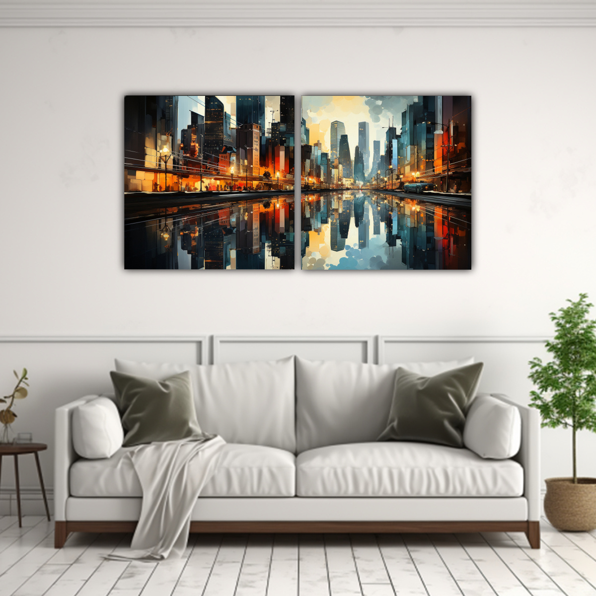 CUADRO DECORATIVO VISUAL DE UNA CIUDAD 40X20 CM - 2