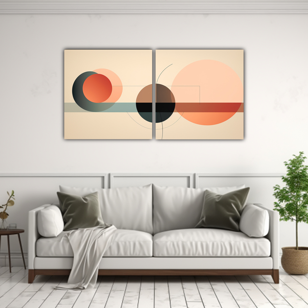 CUADRO ABSTRACTO EXCLUSIVO PARA DECORACIÓN BOHO 120X60 CM - 2