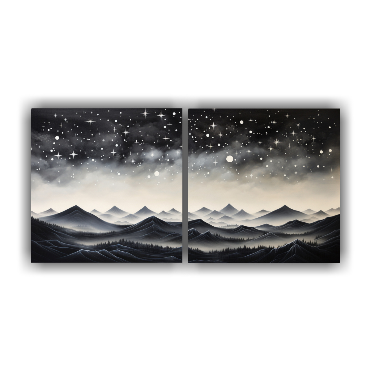 CUADRO ABSTRACTO RECTANGULAR DE PAISAJE 80X40 CM - 1