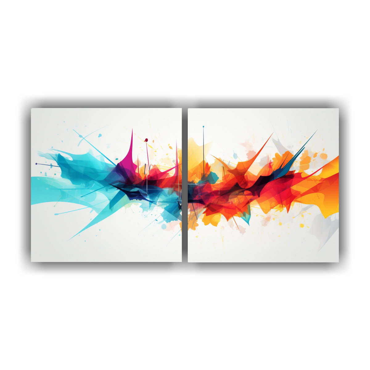 DOS COMPOSICIONES MODERNAS TEXTURA EN ABSTRACTO 160X80 CM - 1
