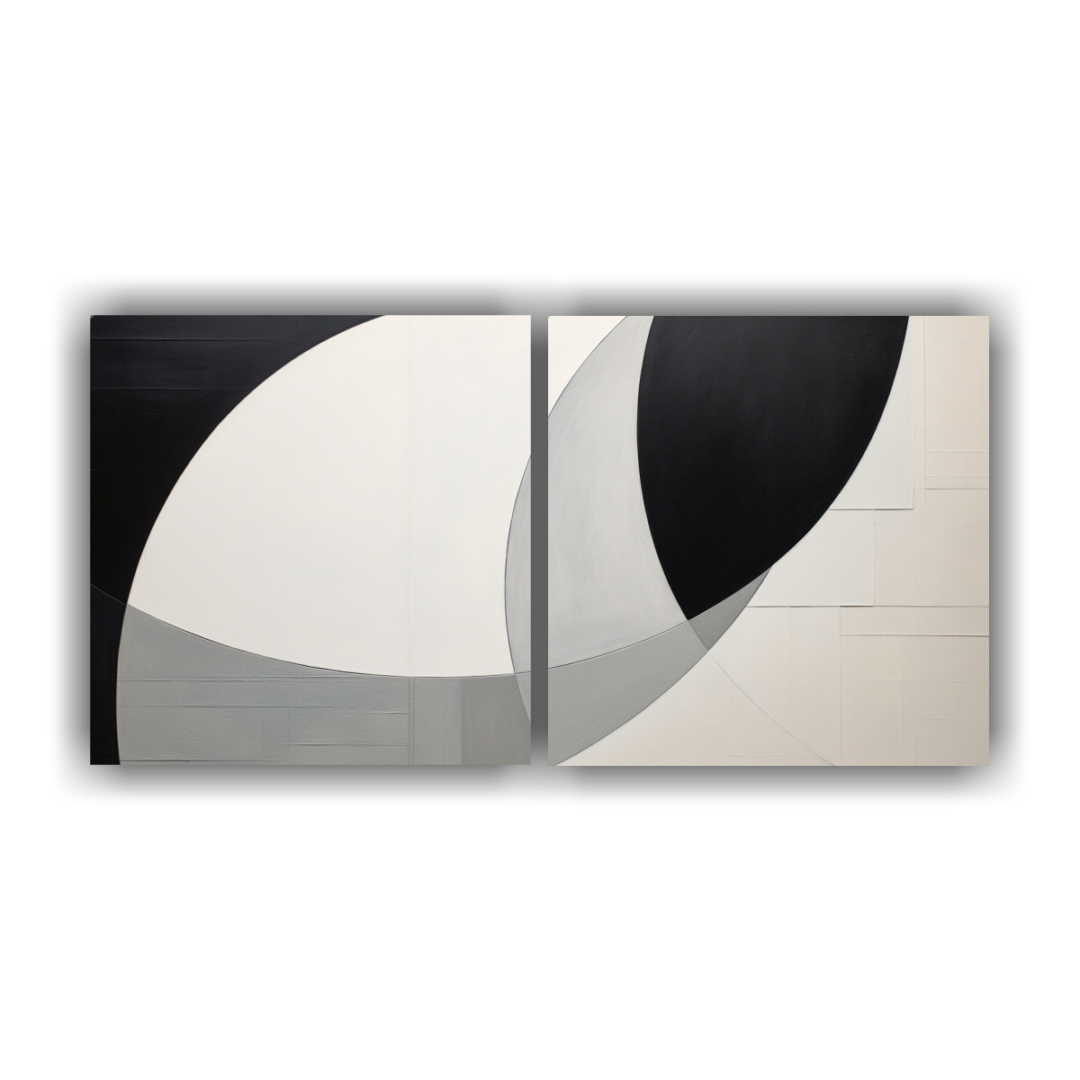 CUADRO MINIMALISTA ABSTRACTO EN MONOCROMO 40X20 CM - 1