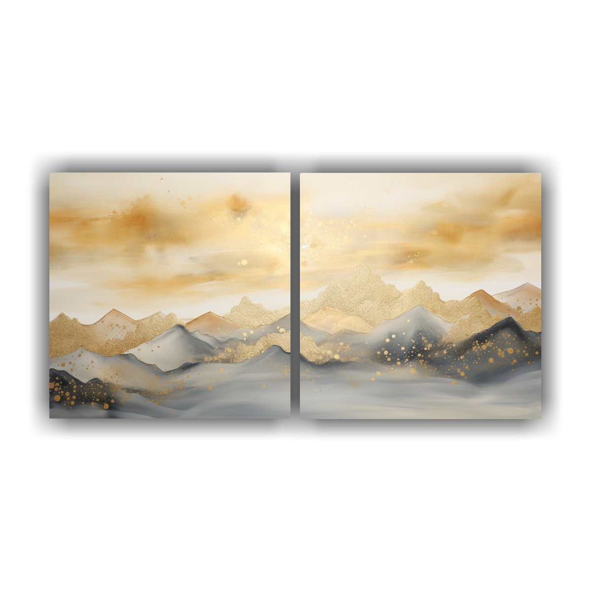 CUADRO MODERNO PAISAJE DE MONTAÑA CON ESTILO 80X40 CM - 1