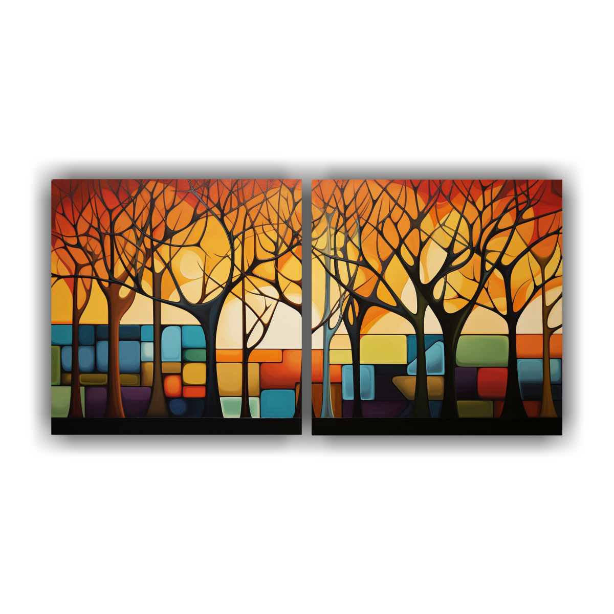 CUADROS FOTOGRÁFICOS DE ÁRBOLES ABSTRACTOS CON 40X20 CM - 1