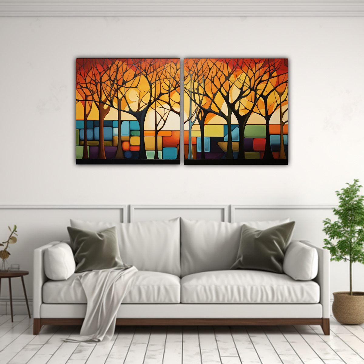 CUADROS FOTOGRÁFICOS DE ÁRBOLES ABSTRACTOS CON 40X20 CM - 2