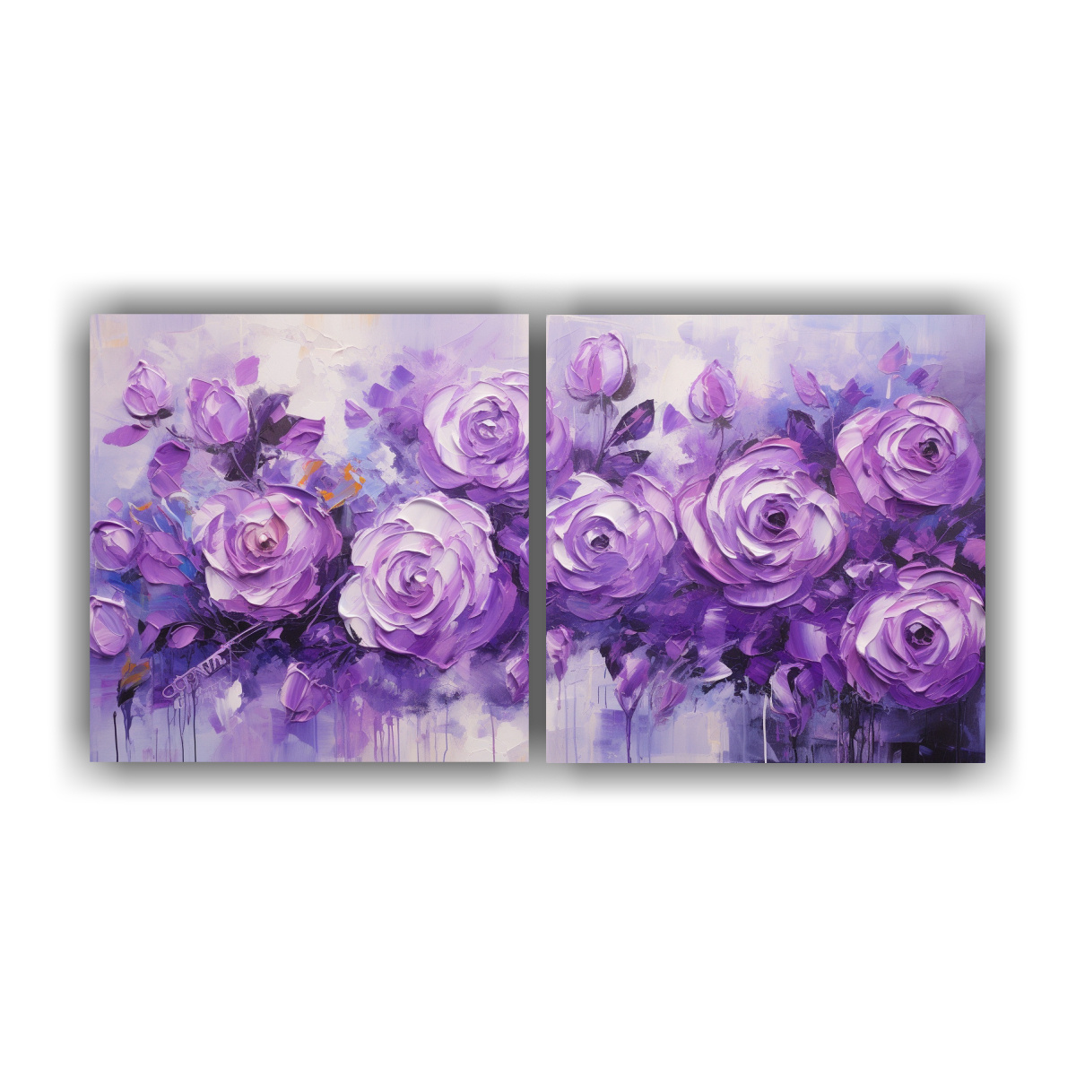 CUADRO INSPIRADOR PERSPECTIVA DE ROSAS PÚRPURAS 100X50 CM - 1
