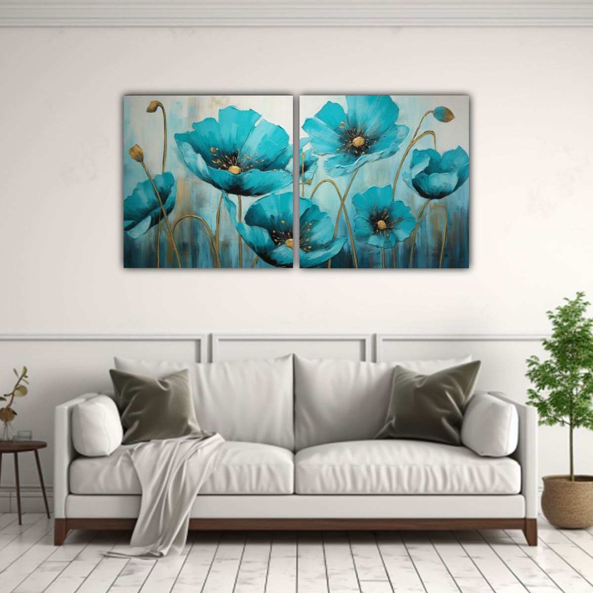 CUADROS DECORATIVOS DE DISEÑO LINEAL CON 60X30 CM - 2