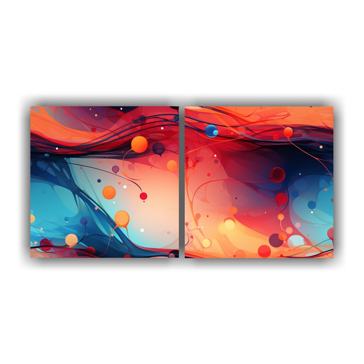 CUADRO ABSTRACTO MODERNO JOHN HARRIS EN TEMÁTICA 60X30 CM - 1