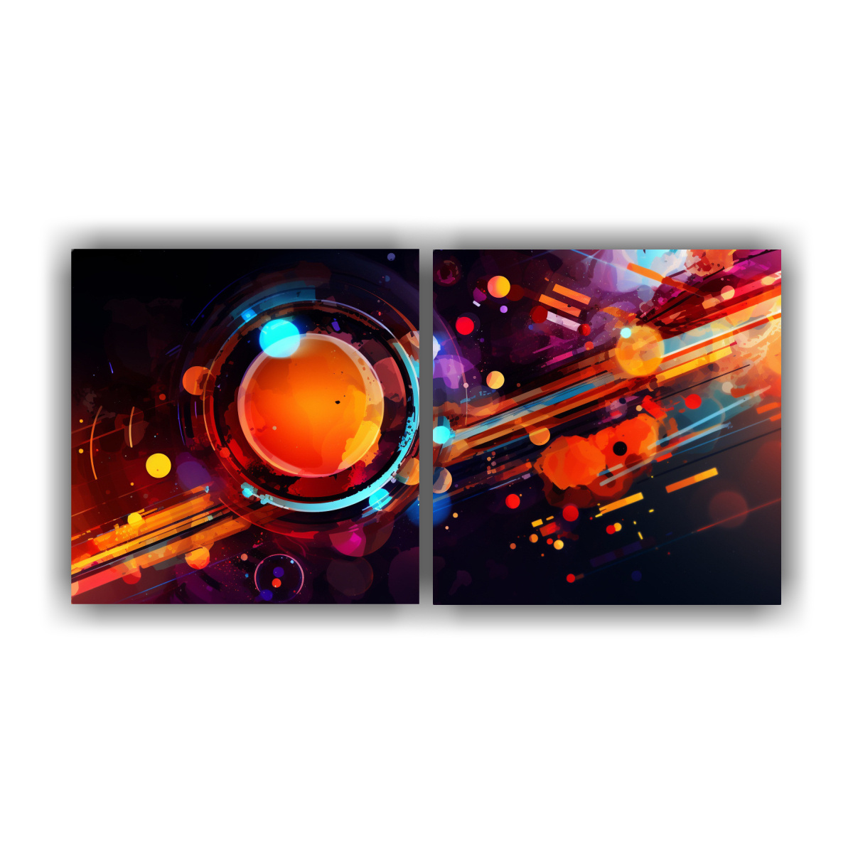 CUADROS ABSTRACTOS DE ALTA TECNOLOGÍA PARA 100X50 CM - 1