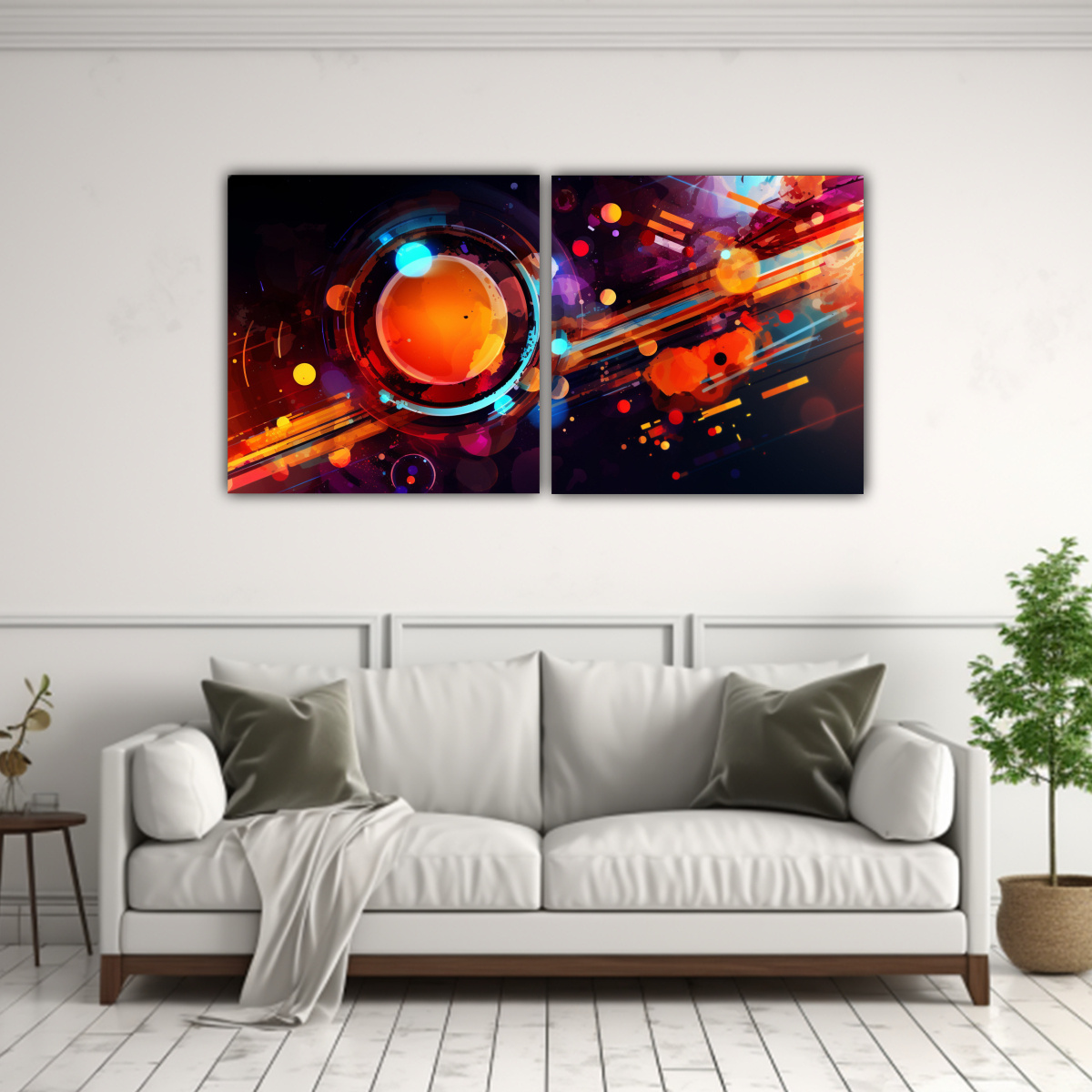 CUADROS ABSTRACTOS DE ALTA TECNOLOGÍA PARA 100X50 CM - 2