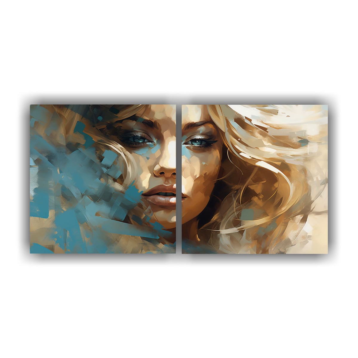 PINTURA ABSTRACTA EN BASTIDOR CON PERSPECTIVA DE 160X80 CM - 1