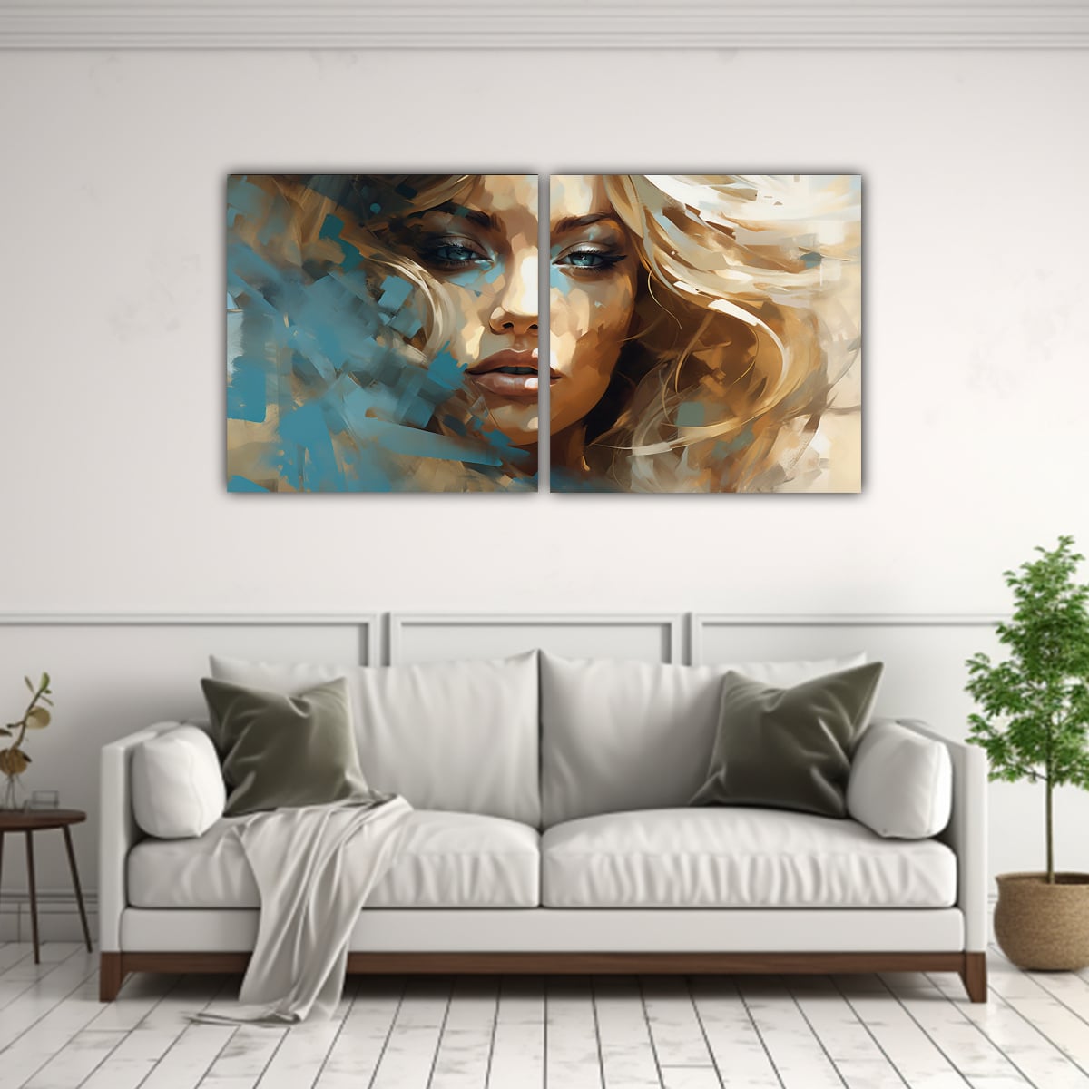 PINTURA ABSTRACTA EN BASTIDOR CON PERSPECTIVA DE 160X80 CM - 2