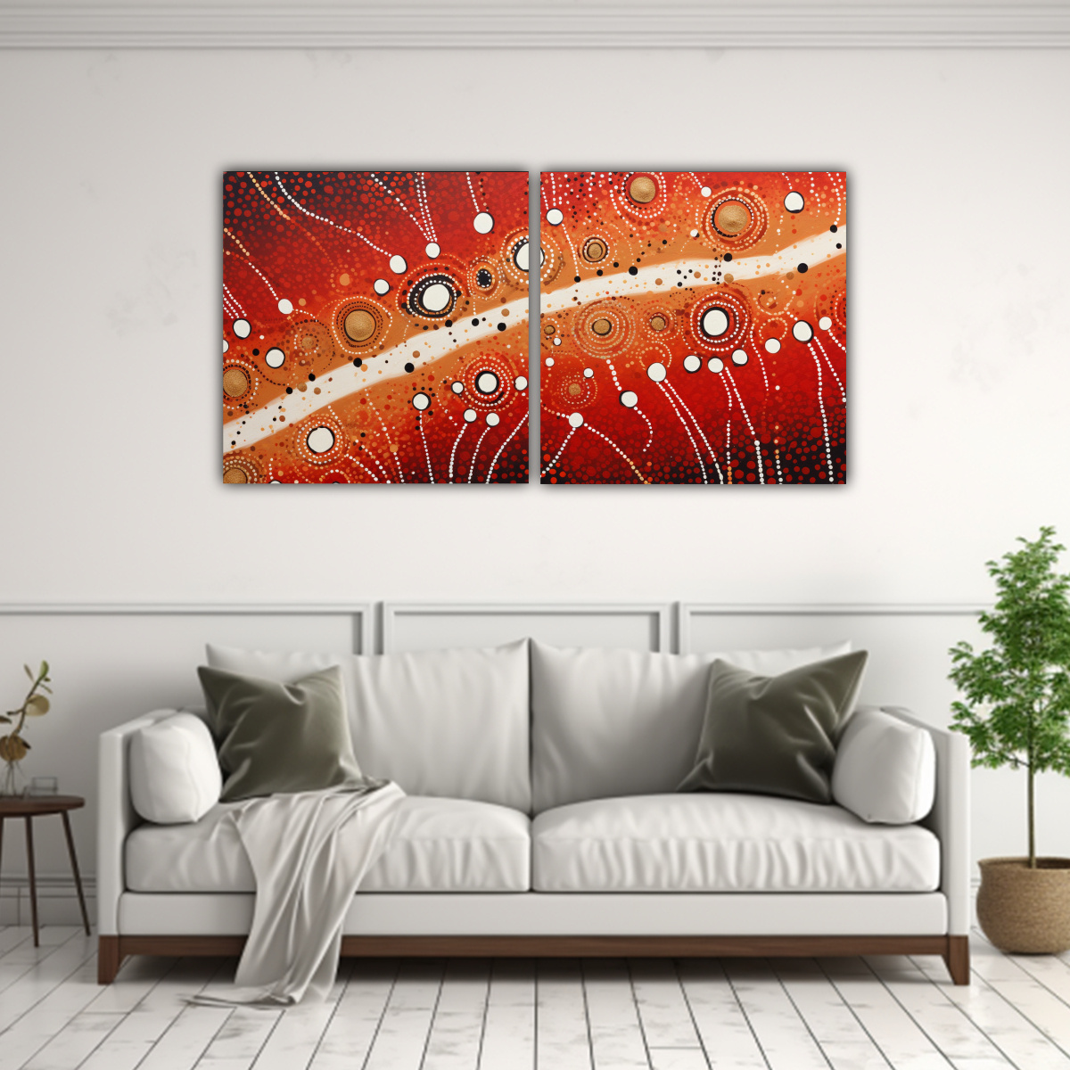PINTURAS DECORATIVAS DE INTERPRETACIÓN ABSTRACTA 120X60 CM - 2