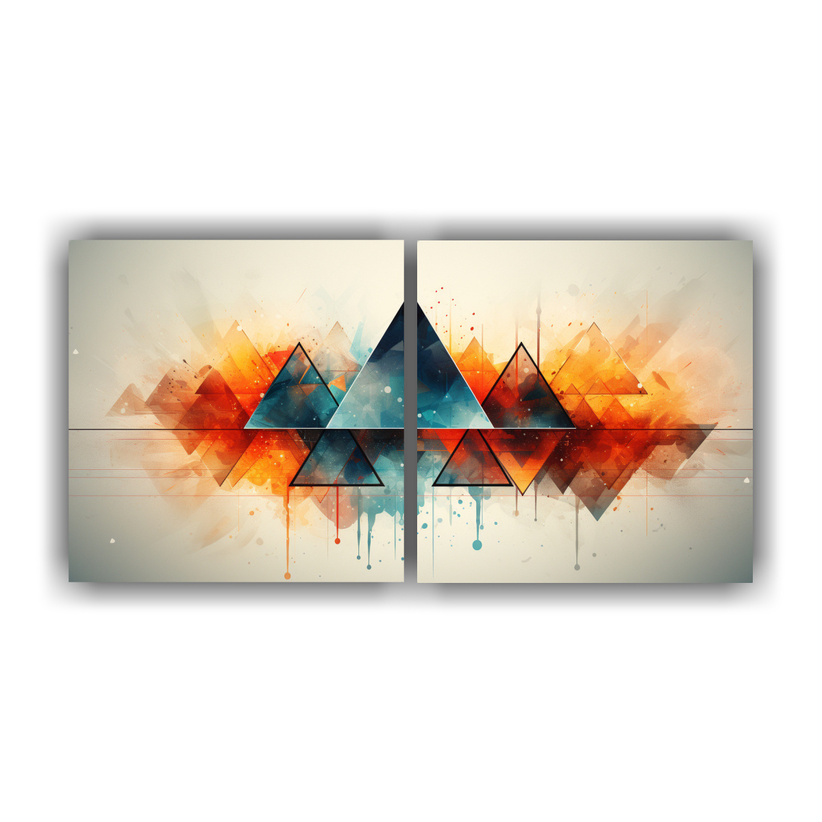 CUADRO ABSTRACTO DE PARED EN ALTA CALIDAD 160X80 CM - 1