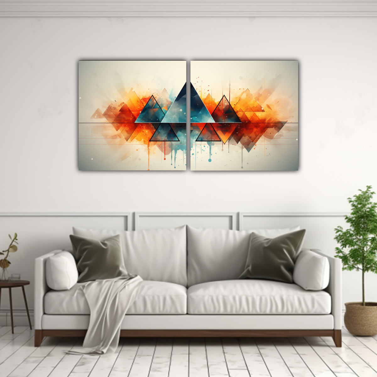 CUADRO ABSTRACTO DE PARED EN ALTA CALIDAD 160X80 CM - 2