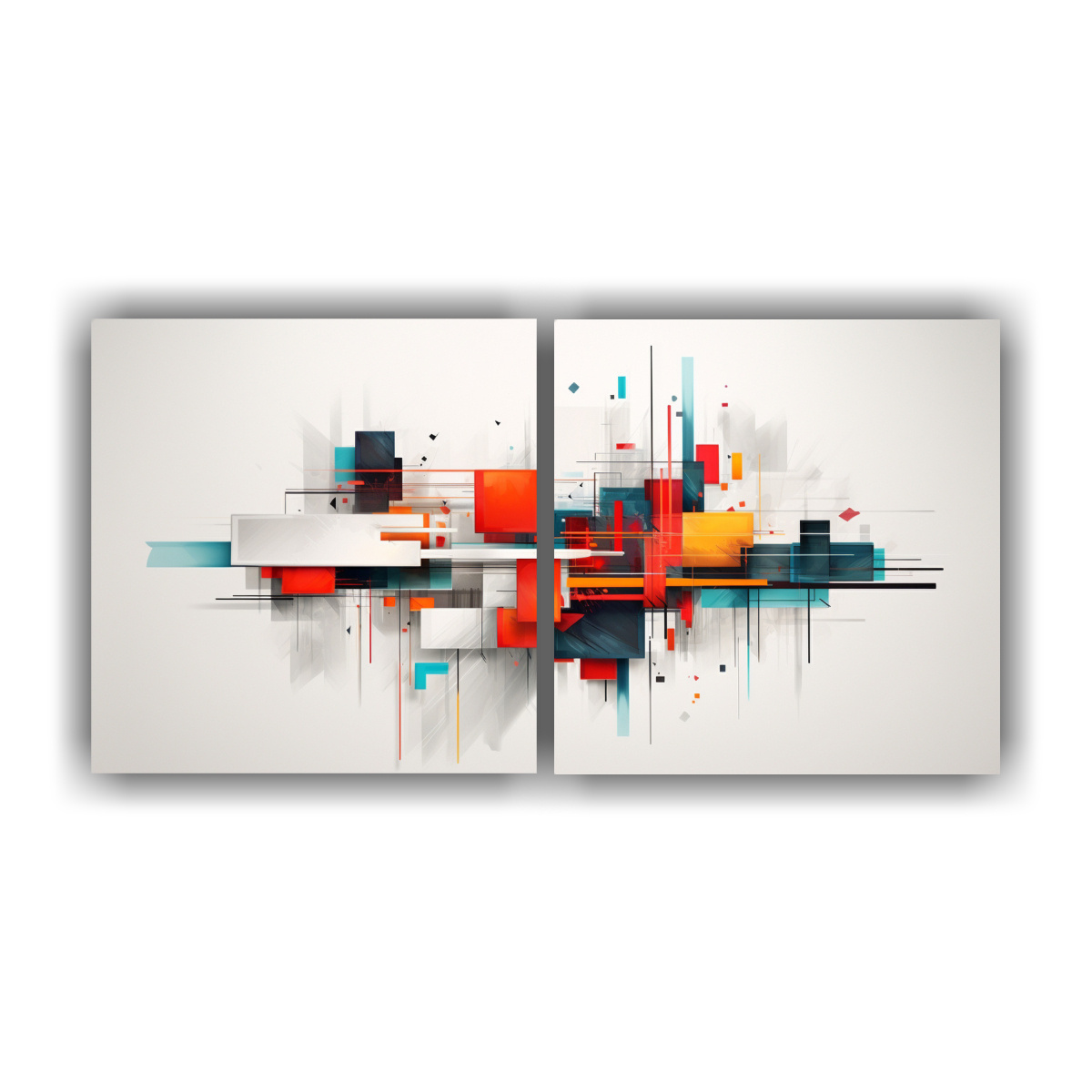 CUADROS ABSTRACTOS EN RELIEVE MINIMALISTAS 160X80 CM - 1