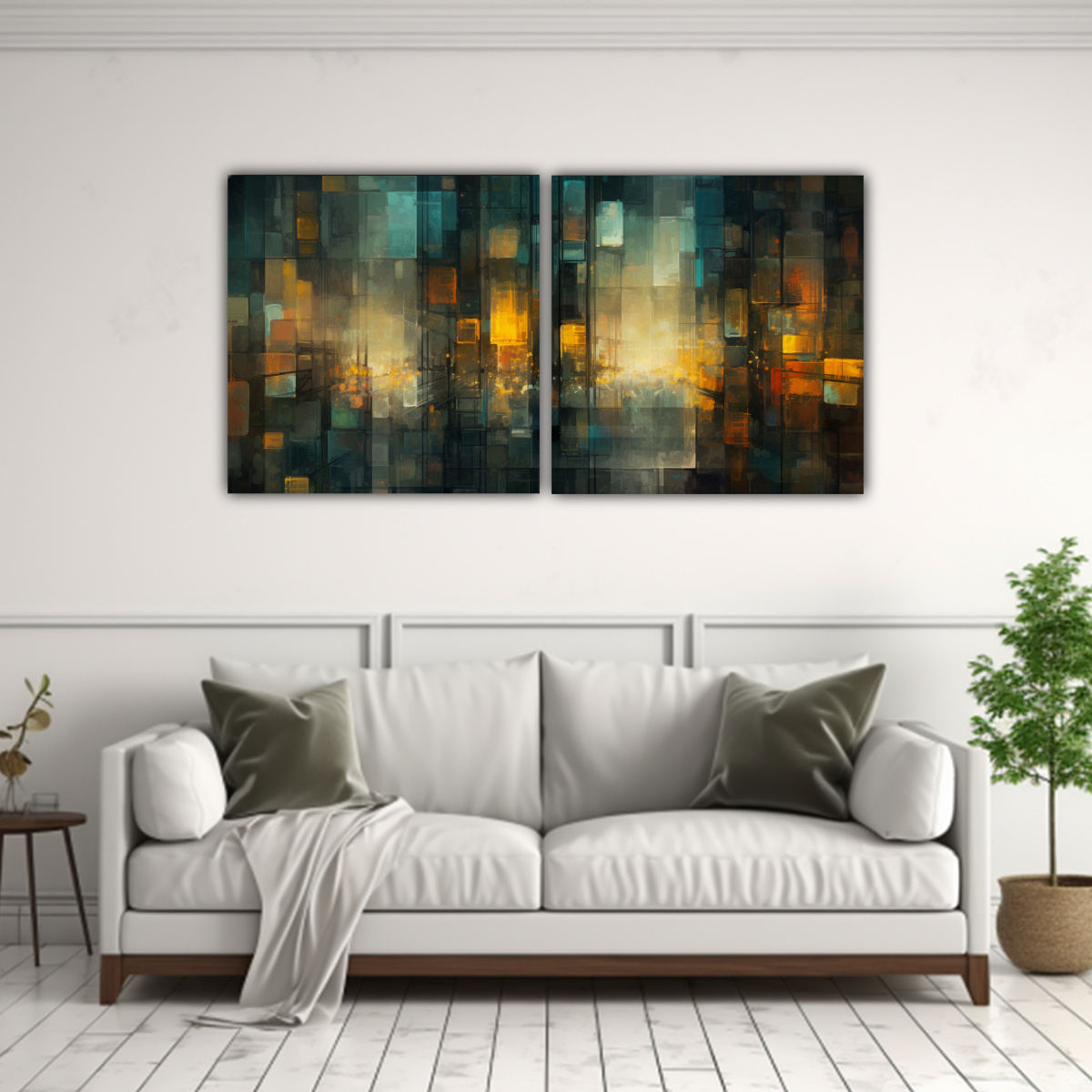 CUADROS ENMARCADOS DE VIDRIO CON MOVIMIENTO 160X80 CM - 2