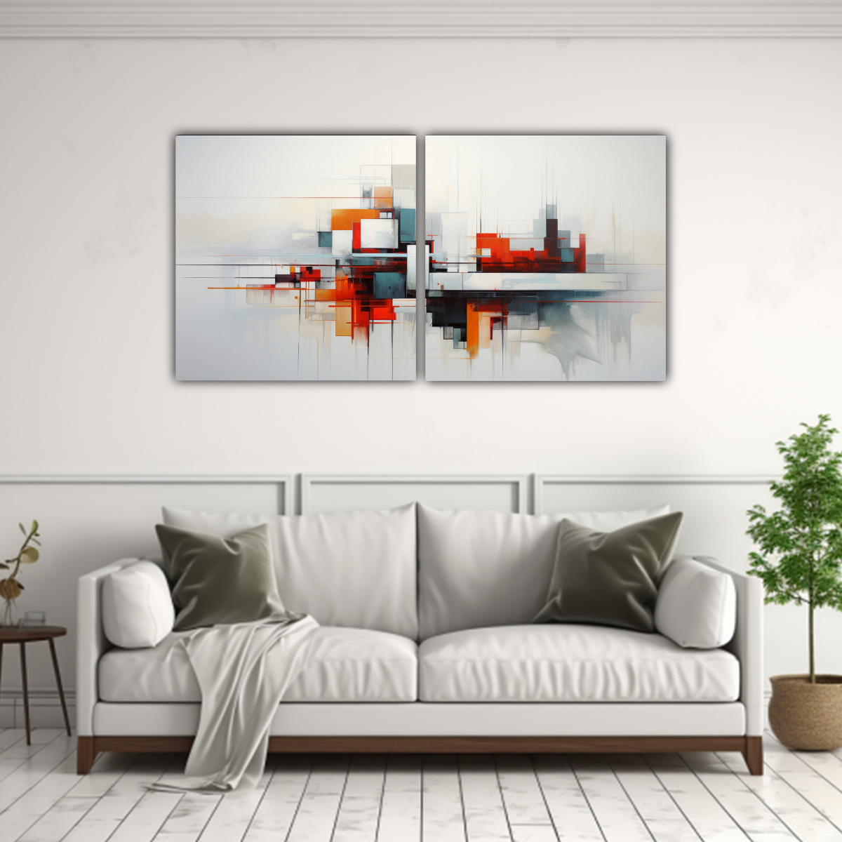 CUADROS MODERNOS ABSTRACTOS HORIZONTALES DE 160X80 CM - 2