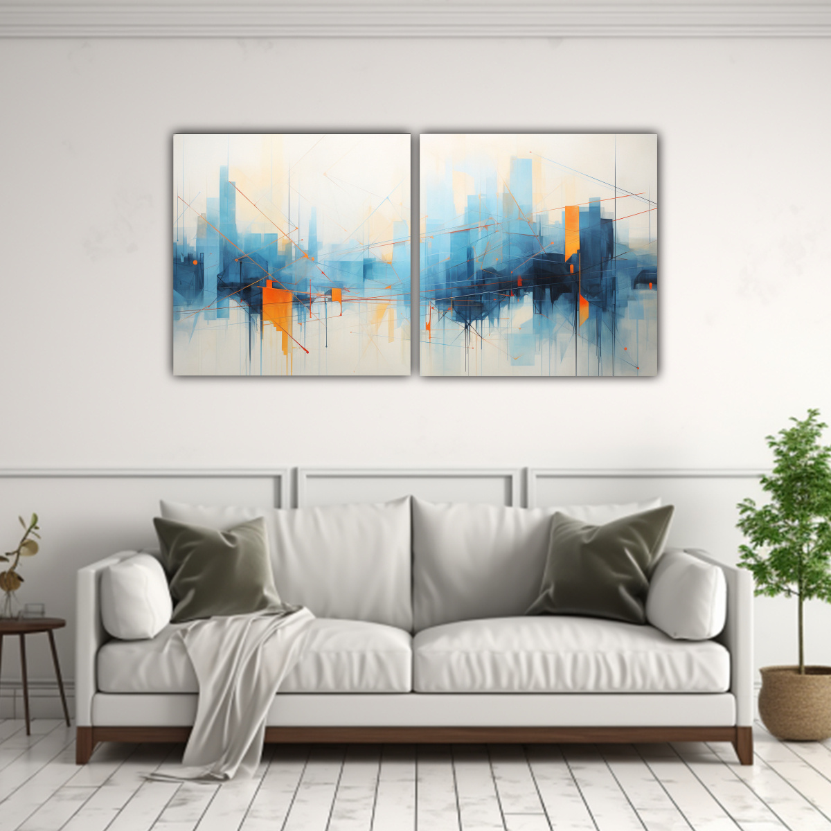 CUADRO ACUARELA REPRESENTACIÓN ABSTRACTA DE 120X60 CM - 2