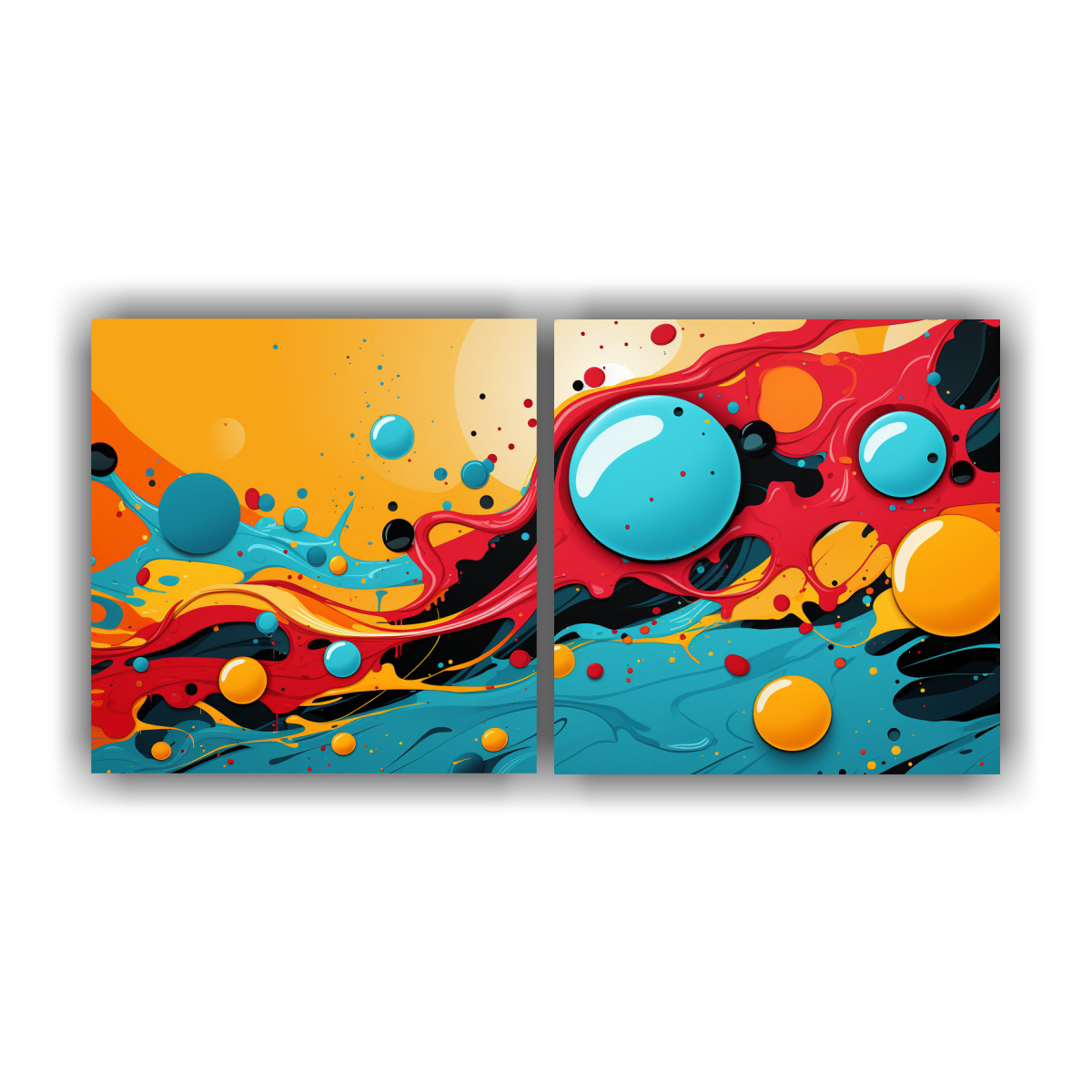 CUADROS ABSTRACTOS INTENSOS DISEÑO POPART MOBILE 160X80 CM - 1