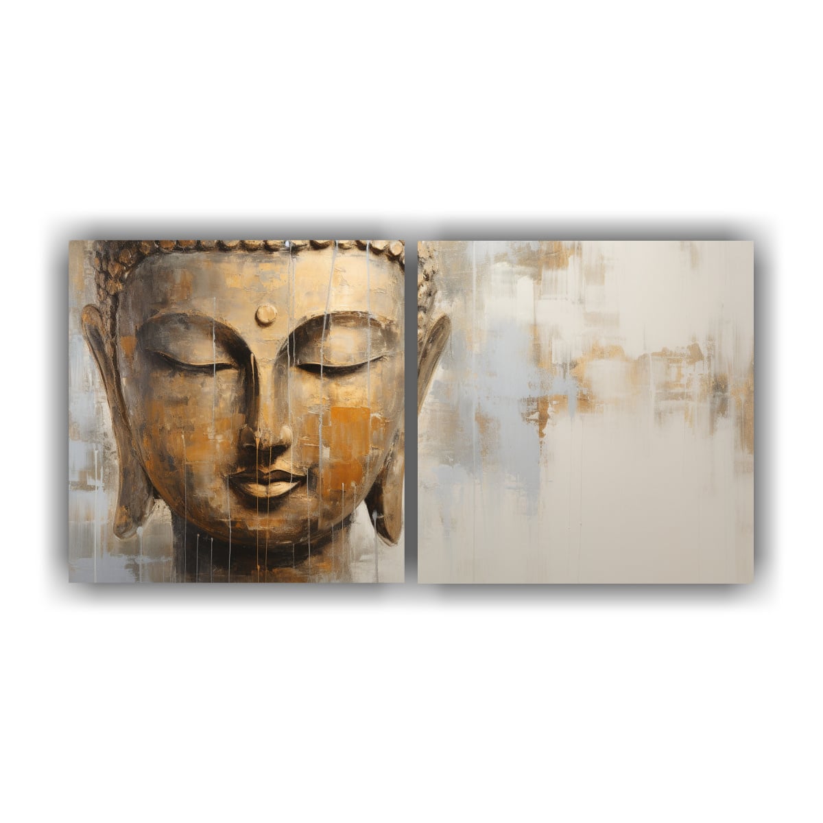 PINTURAS DECORATIVAS DE LIENZO ABSTRACTO DE BUDA 120X60 CM - 1