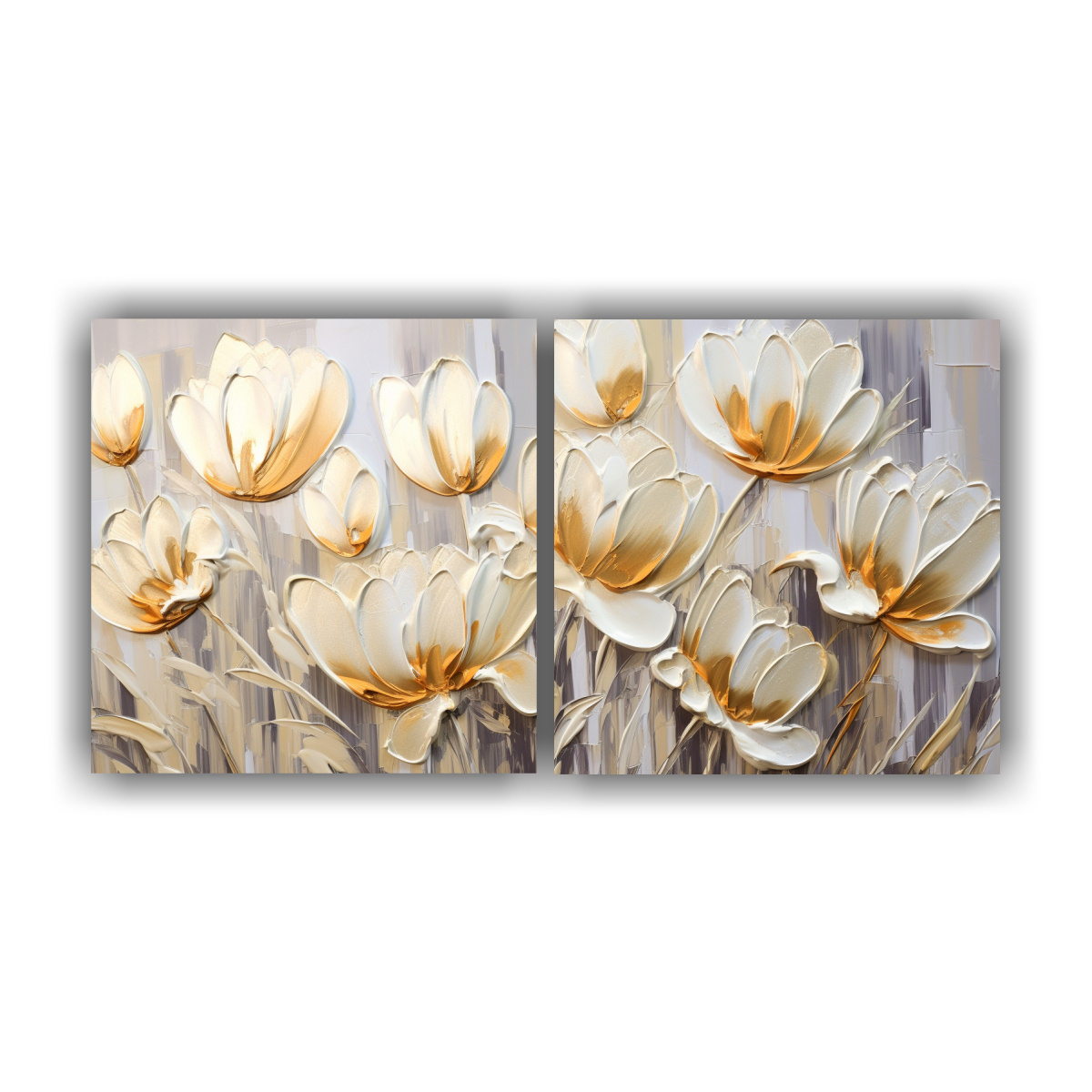 PINTURA VINTAGE PARA DORMITORIO: TULIPANES 100X50 CM - 1